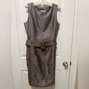 Sleeveless Belted Dress